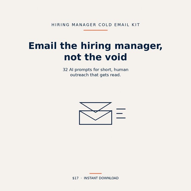 Hiring Manager Cold Email Kit cover